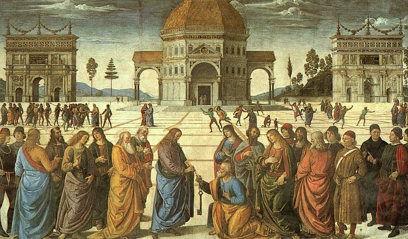 Pietro Perugino Christ Delivering the Keys to St.Peter France oil painting art